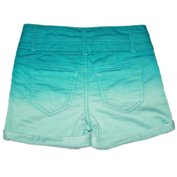 Kids Ombre Shorts Girls Sz 8 Cuffed Shorts - Picture 2 of 4